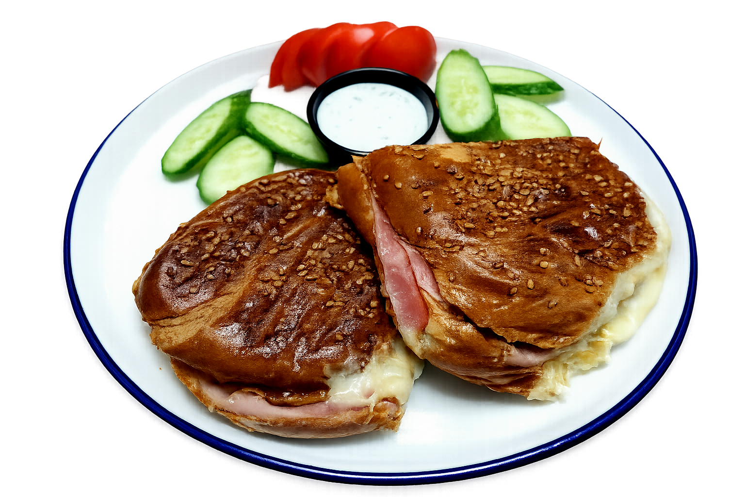 Toast with cheese and bacon 