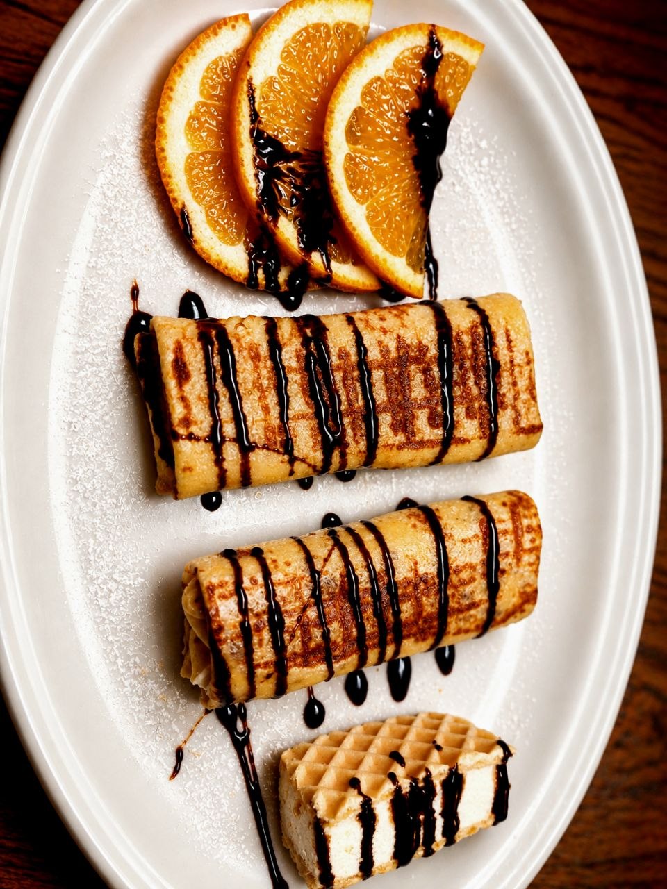 Pancake with sweet cheese and raisins 