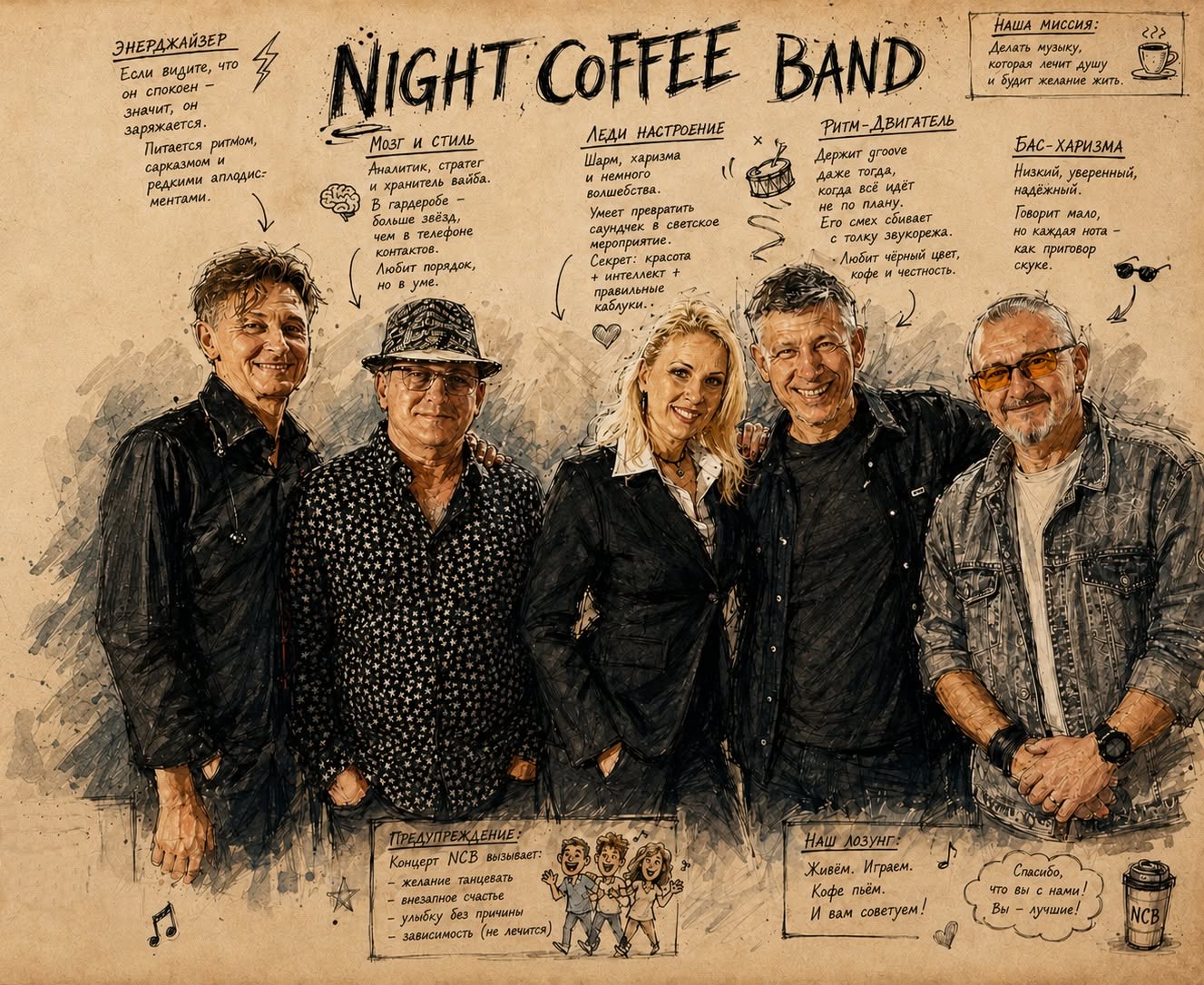 Night Coffee Band: Live Jazz, Funk & Pop at Rodeo! 